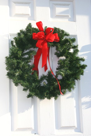 Vianočná dekorácia na vašich dverách